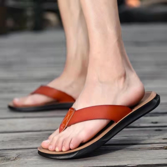 Summer Fashion Beach slippers PU shoes outdoor sandals flip flops for men