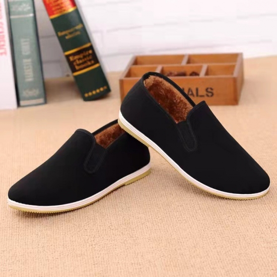 Male Walking Style Plush loafers men's casual Shoes Flat Lightweight Breathable Sneakers