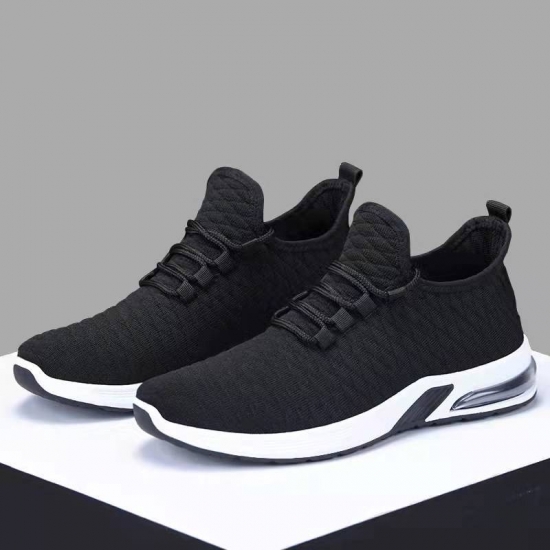Fashion Breathable Walking Style sneakers Canvas Sports Soft sole loafers Fly weaving men's casual shoes