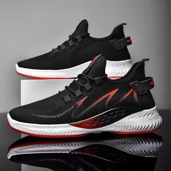 Winter Fly weaving Walking Style sneakers Breathable lace up Sports casual shoes for men