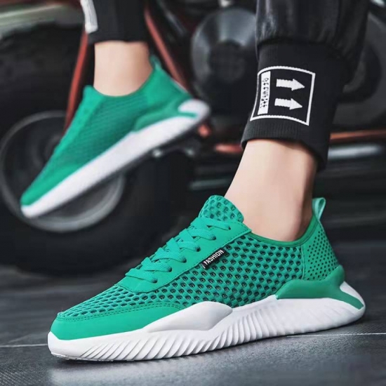 Fashion Breathable Walking Style sneakers Canvas Trendy Fly weaving men's casual shoes