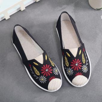 2023 Outdoor  indoor Flat slip on  sandals shoes  custom design shoes  girls Casual canvas shoes  for lady