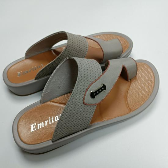 Summer outdoor open toe Non-slip Outside rubber sole Slide Sandals PU  beach Shoes Arabic Slippers for men