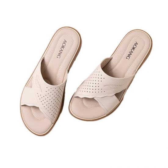 Wholesale Women mom  solid color rubber  Slippers  Sandals
