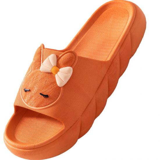 Fashion Colored cute bunny  pvc breathable Slippers Women Men Indoor Shoes Home plain Bath Slides Slipper