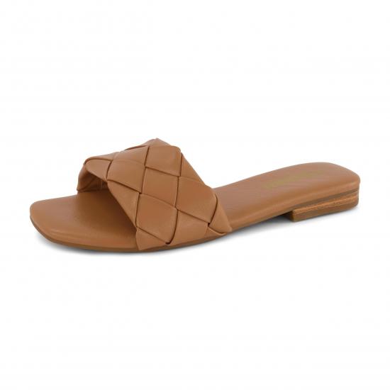 Fashion Summer Flat Casual Beach Sandals Women's Franca woven slide sandal