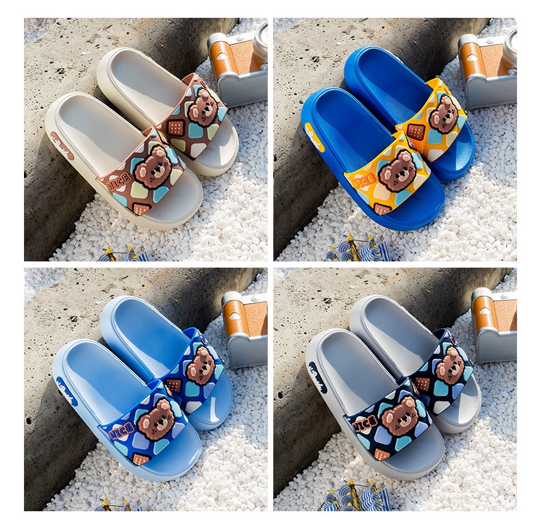 Kids' Cartoon Bear Slippers