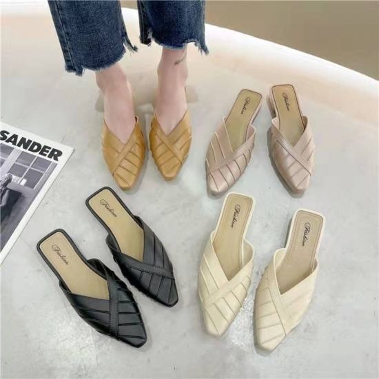 Beach Flat Flower upper Slides shoes Ladies PVC sandals slippers for women