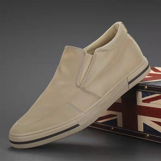 Male Walking Style loafers Lightweight Breathable Canvas Trendy Shoes casual Shoes for men