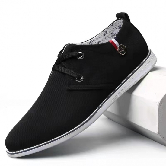 Spring Summer Walking Style sneakers lace-up loafers Canvas Trendy men casual shoes