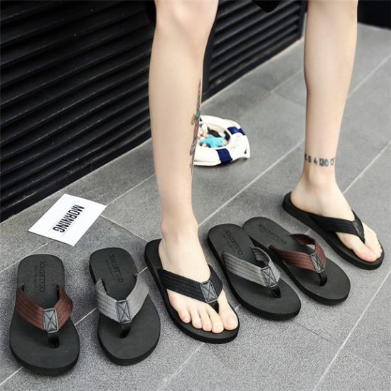Non-slip Beach Flat PVC Slippers Men 2024