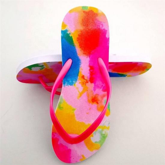 Candy Color Rainbow Flipflops Custom Logo