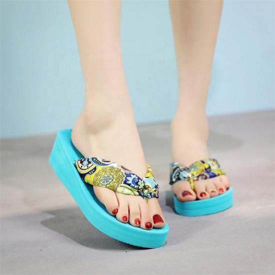 Custom Logo Bohemian Silk Belt Flipflops