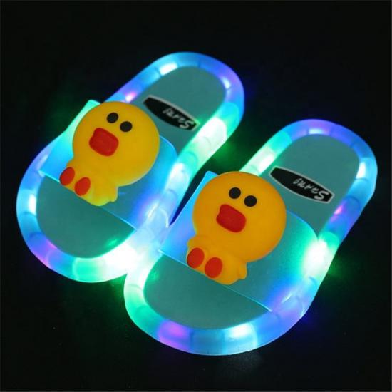 Led Footwear Luminous Jelly Kid's Slippers