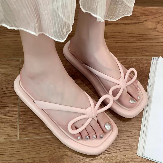Bow Female oem wedge Flip-flops