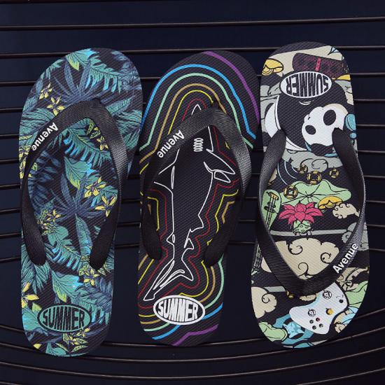 Custom Printed Rubber Slip On Men