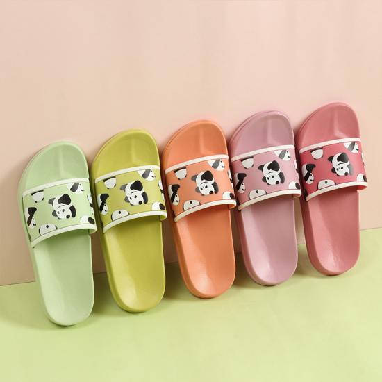 Cartoon Panda Indoor Non-slip Slippers for Women Soft Sole Bathroom Slides Shoes