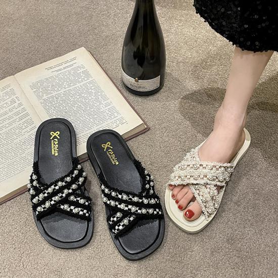 Large Size Cross Slippers