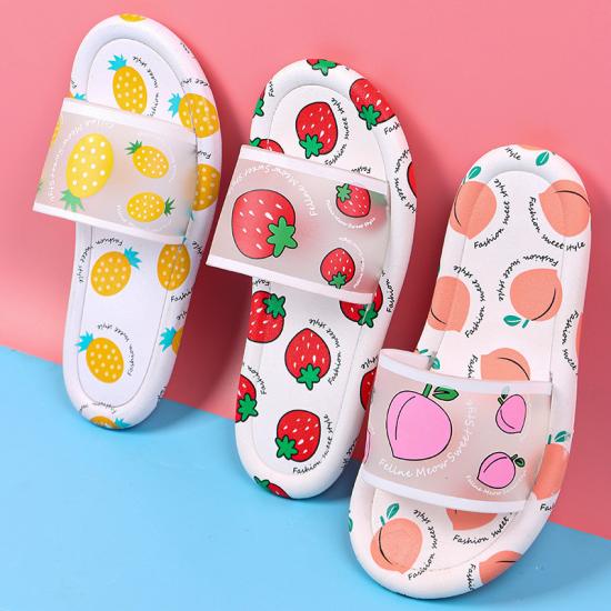 Summer Cute Strawberry Home Slippers