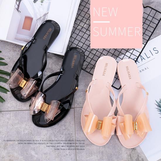 Ladies Bow Shoes Outdoor Flat Sandals