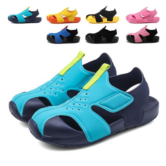 Children's Sandals EVA Candy Solid Color Soft Soles Non-slip Boys Girls Beach Shoes Wholesale