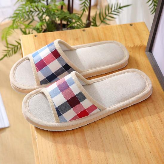 Women Linen Slides