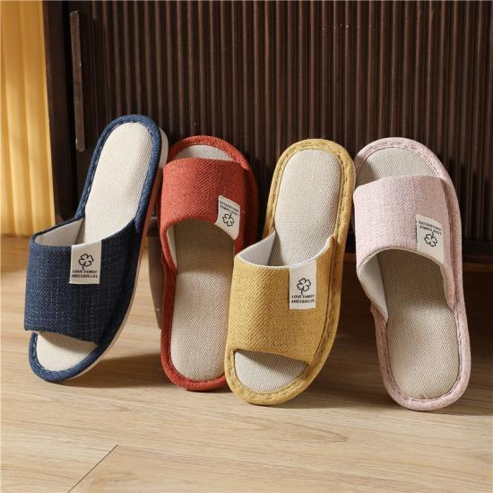 Autumn Linen Home Slippers