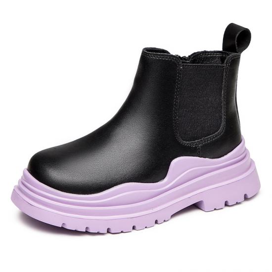 Girls  Shoes Short  Boots Waterproof Winter PU Leather Boys Girls Boot Kids Sneakers