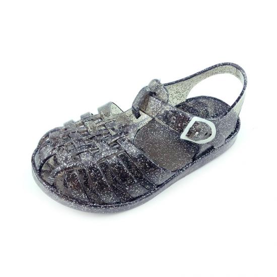 New Girls crystal toe round Jelly Flashing Baby Roman Beach Sandals