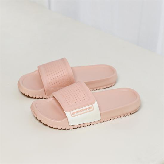 Colored  pvc breathable Slippers Women Men Indoor Shoes Home plain Bath Slides