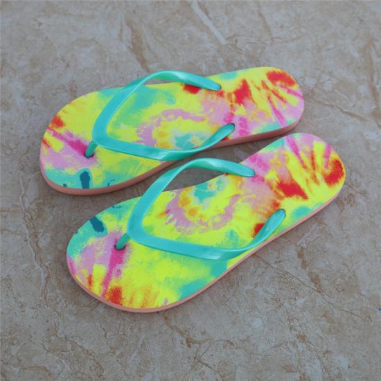 Custom Rainbow Butterfly Flower Printed Flip-flops Slippers