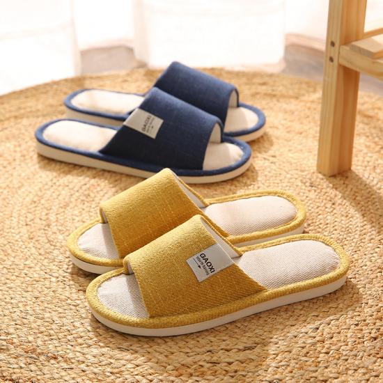 Floor Flat Shoes Anti-slip Home Linen Slipper