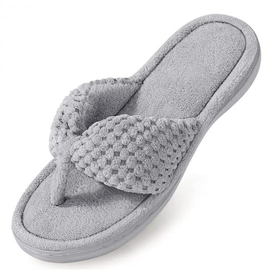 Women's Flip Flop Slippers Memory Foam Slip on Thong Slipper Breathable Cozy Open Toe House Shoes