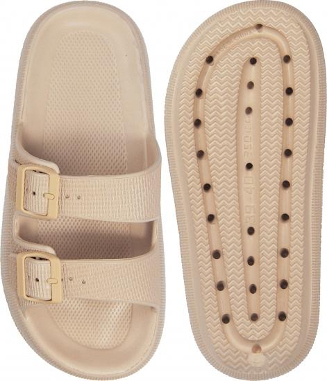Sandals for Women and Men Pillow Slippers - Double Buckle Adjustable Slides EVA Flat Sandals