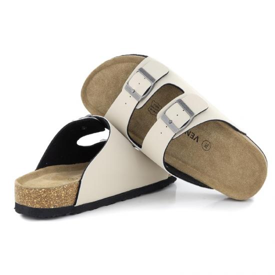 Cork Sandals for Women Cork Double Strap Sandals Women’s Summer Shoes  Comfortable Slide Sandals
