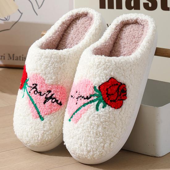 Wholesales Slippers Cute Soft Plush Warm Slides