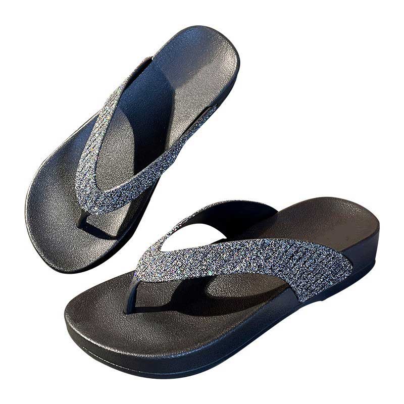 Shining flip-flops sandals for girls